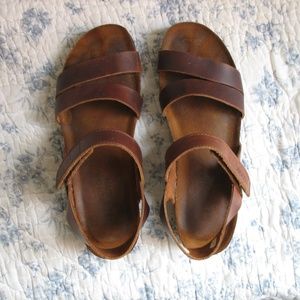 Naot Womens Brown Leather Sandals Kayla 39 US 8